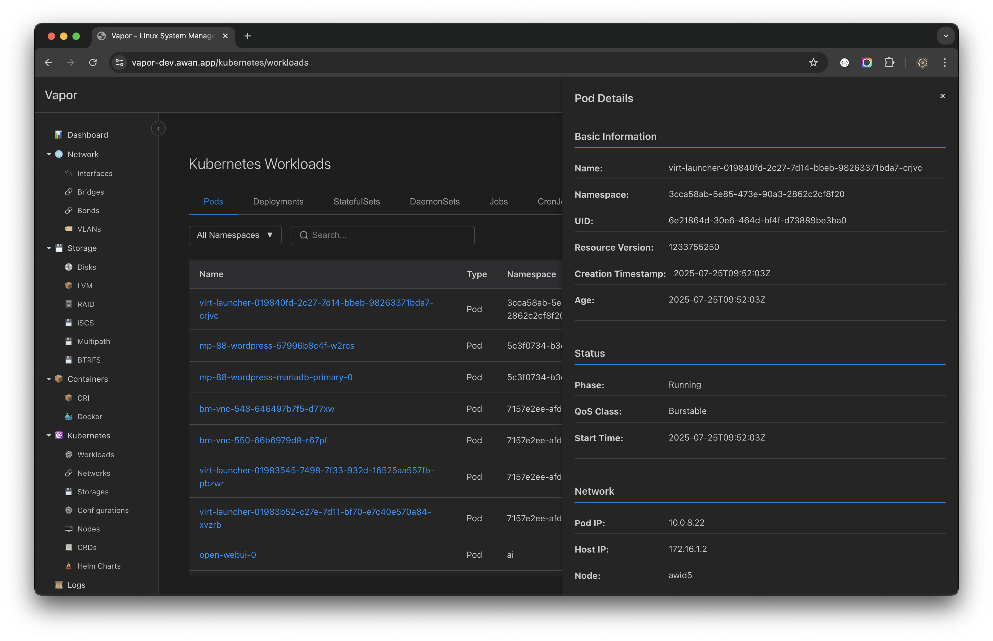 Pod Details Modal