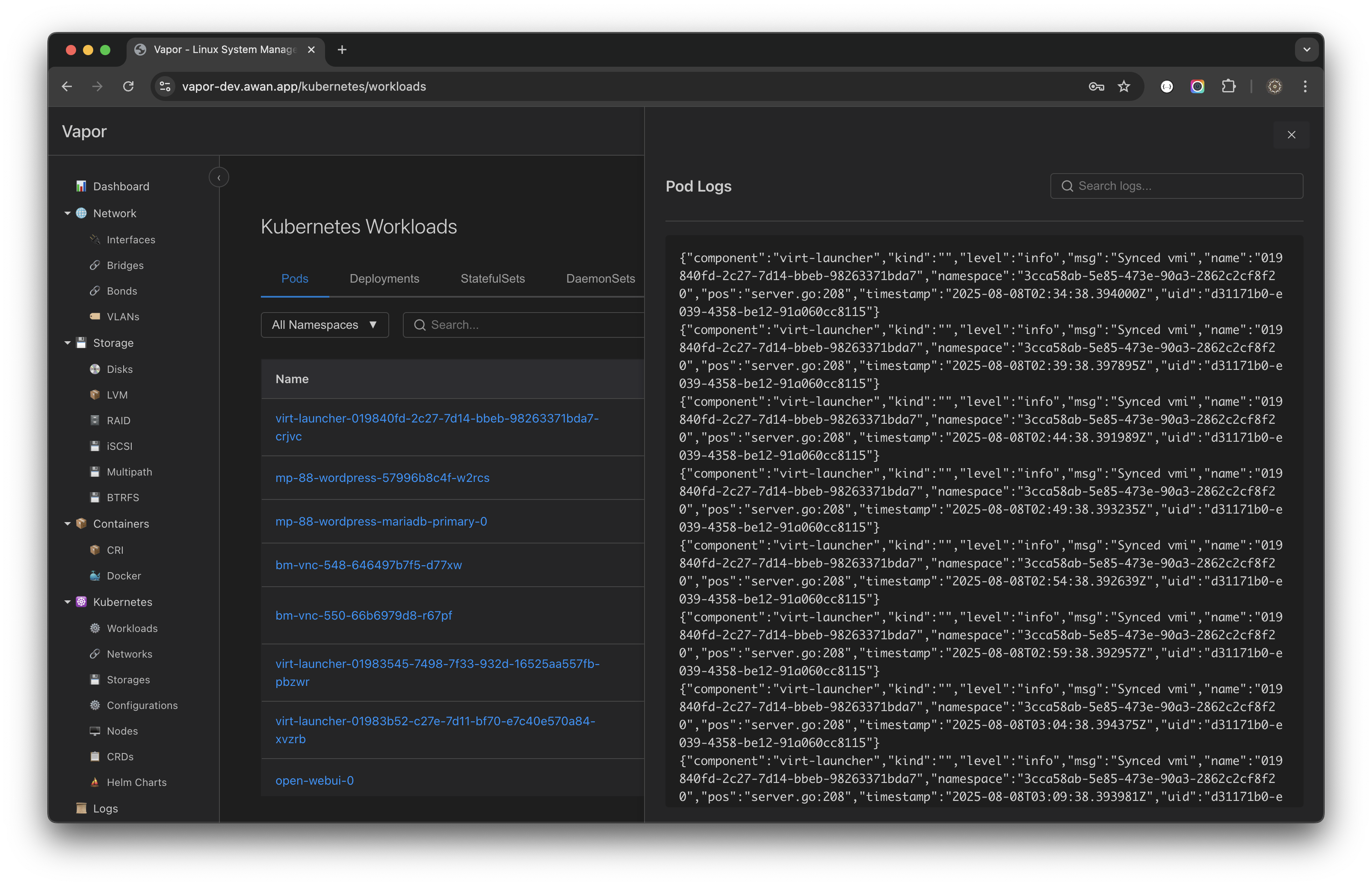 Pod Logs Viewer